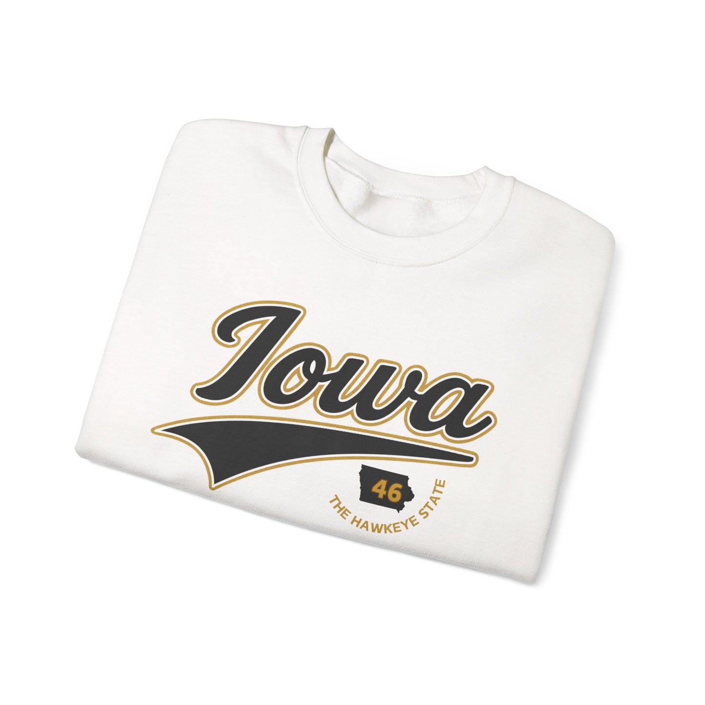 Iowa The Hawkeye State Sweatshirt - Gildan Crewneck Sweatshirt