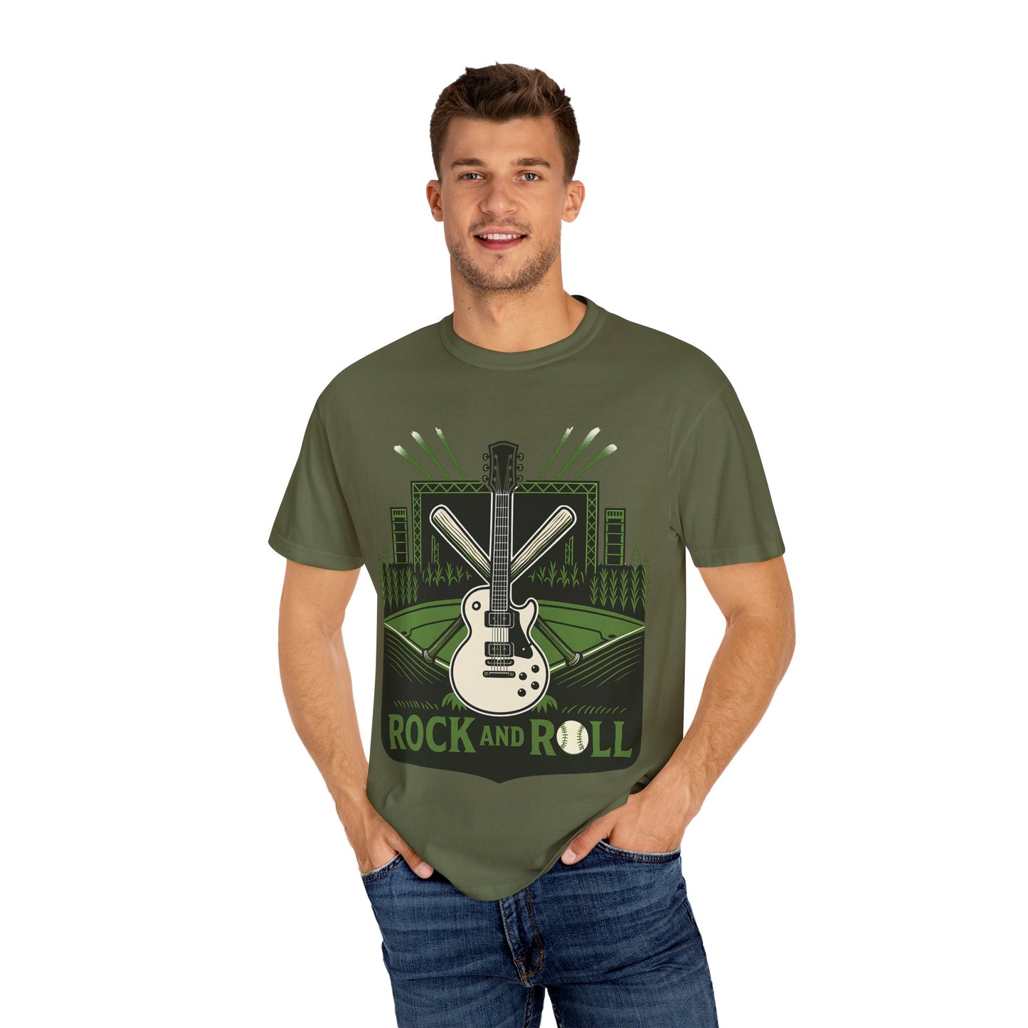 Baseball - Rock and Roll - Unisex Comfort Colors T-Shirt