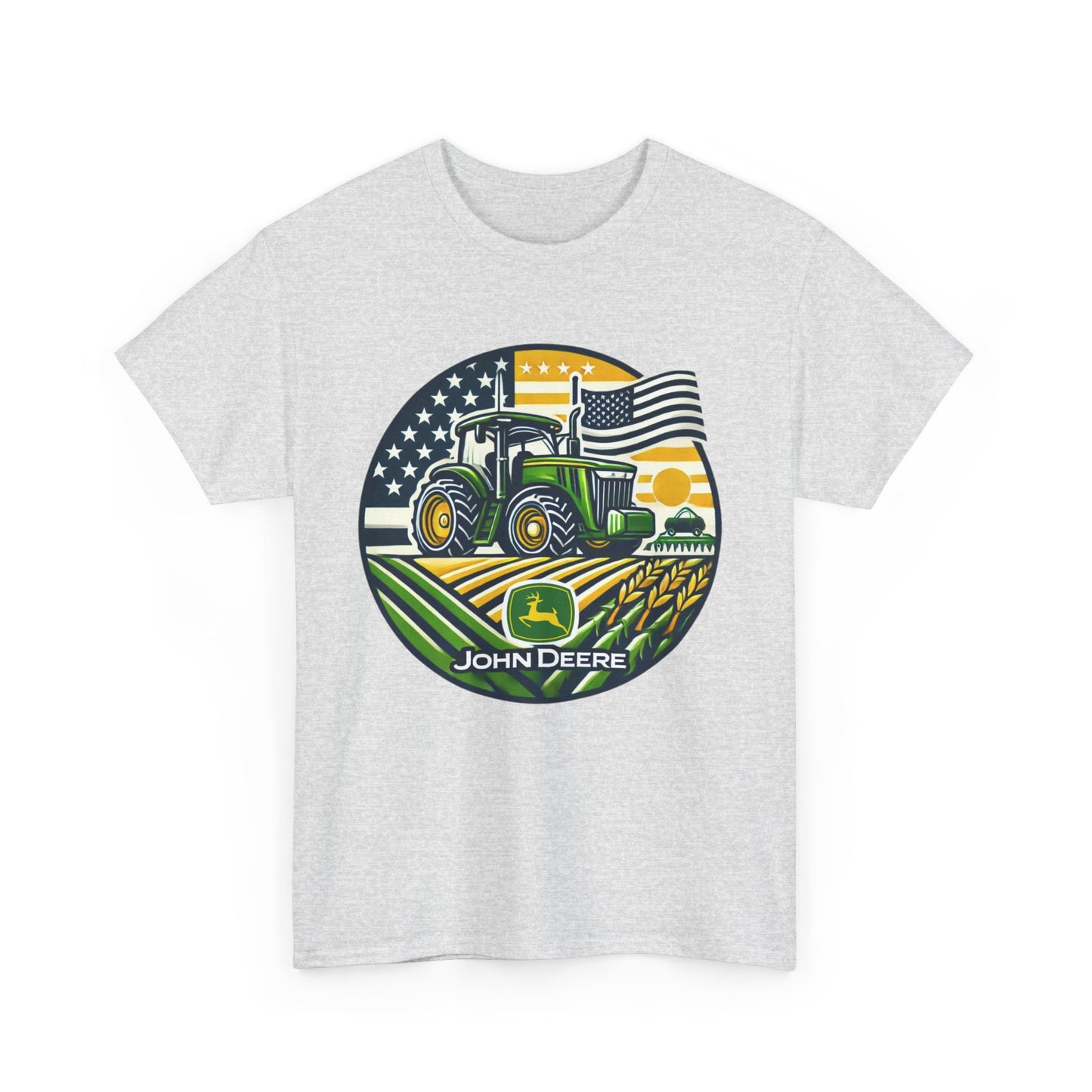 John Deere Tractor American Flag Shirt - Gildan
