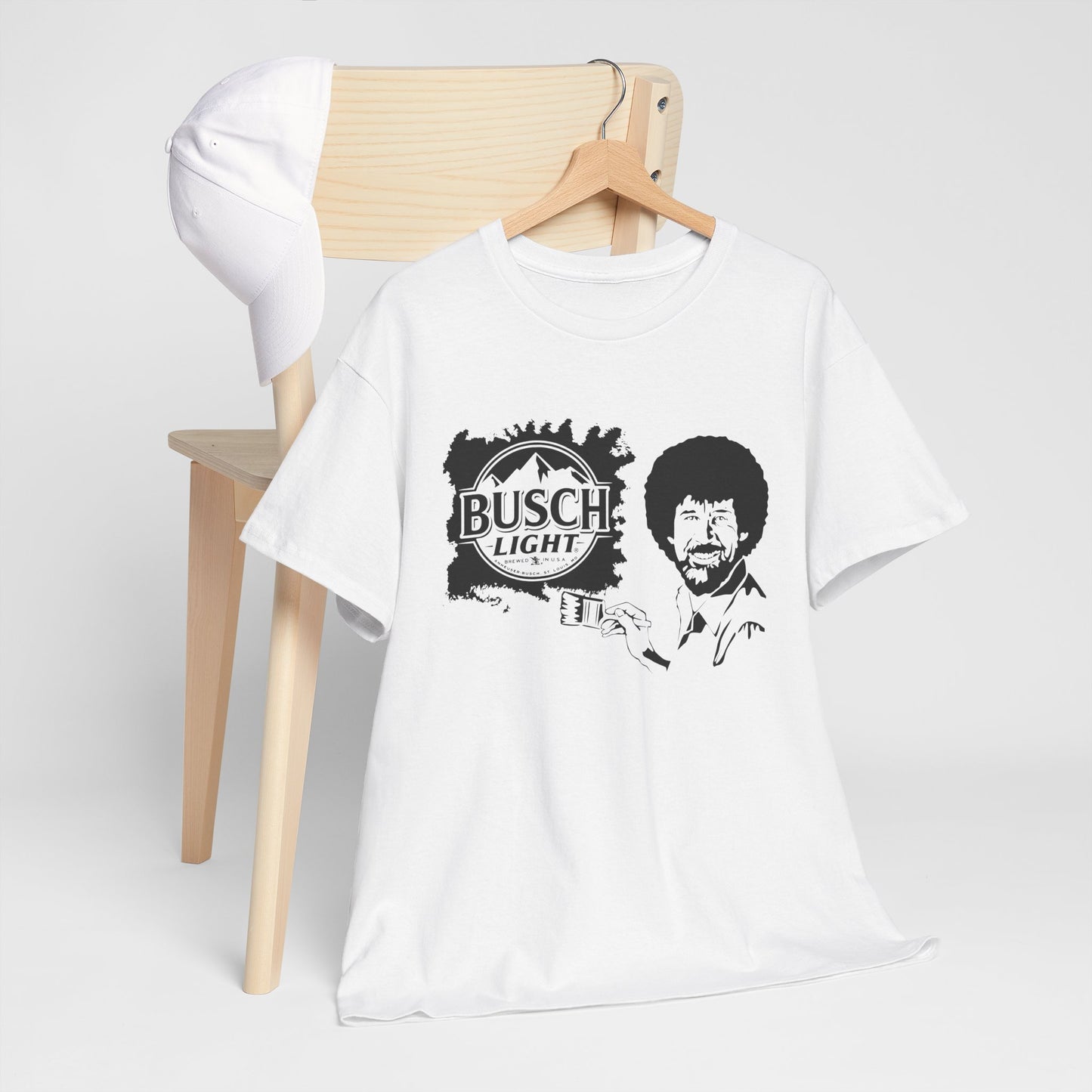 Bob Ross x Busch Light - Gildan Tshirt