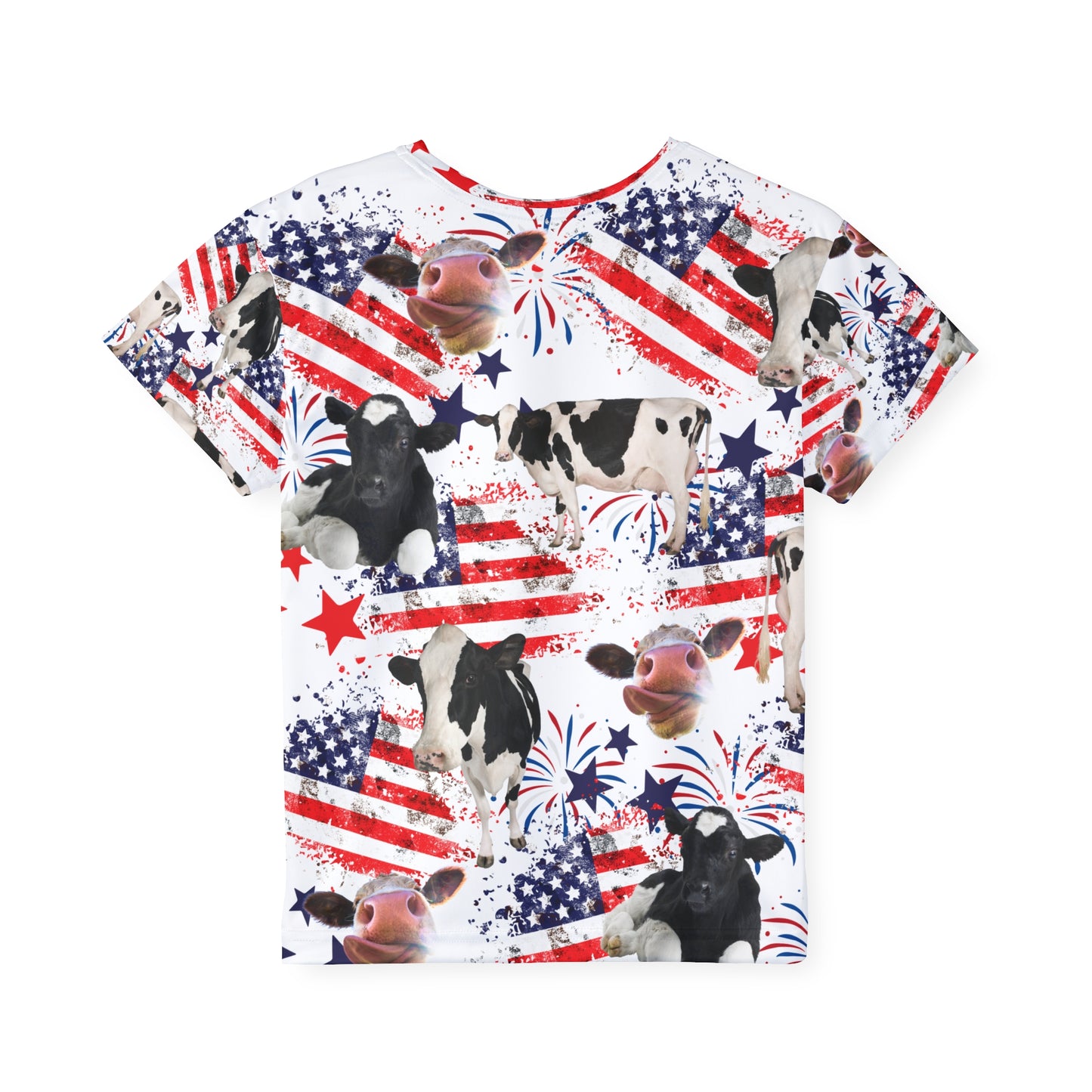 Patriotic Cow Kids Shirt