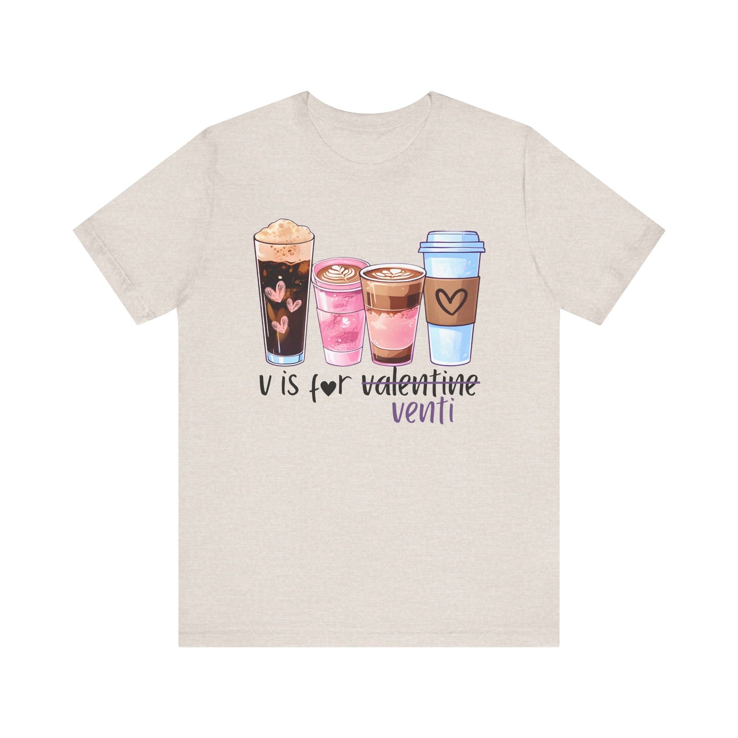Trendy Coffee Lovers T-Shirt - "Venti" Coffee Graphic Bella Canvas Tee