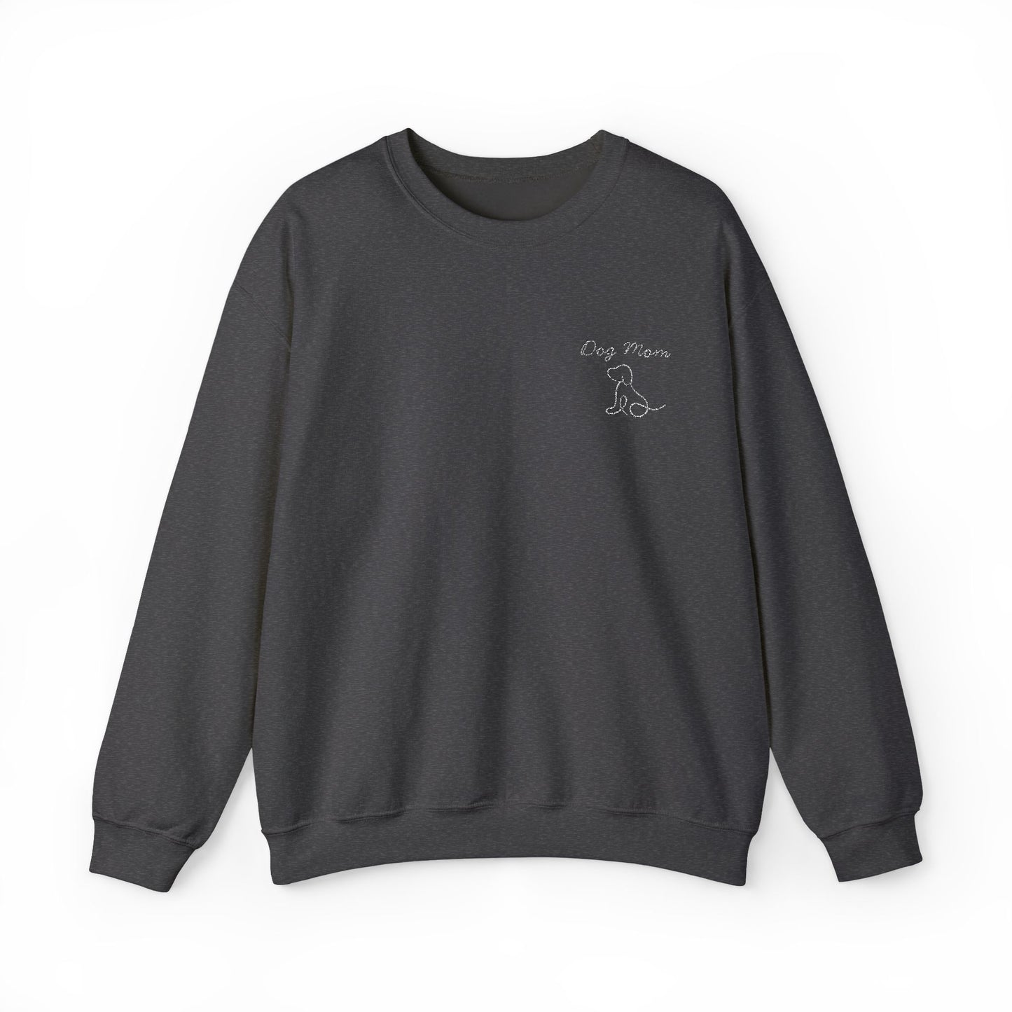 Dog Mom Embroidered Sweatshirt | Gildan Crewneck