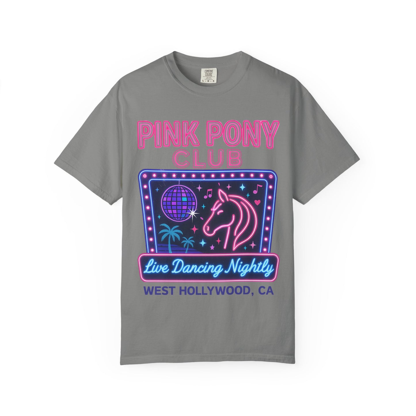 Retro Neon Pink Pony Club T-shirt - Comfort Colors Unisex TShirt