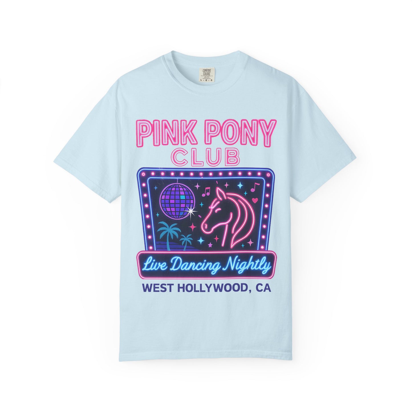 Retro Neon Pink Pony Club T-shirt - Comfort Colors Unisex TShirt