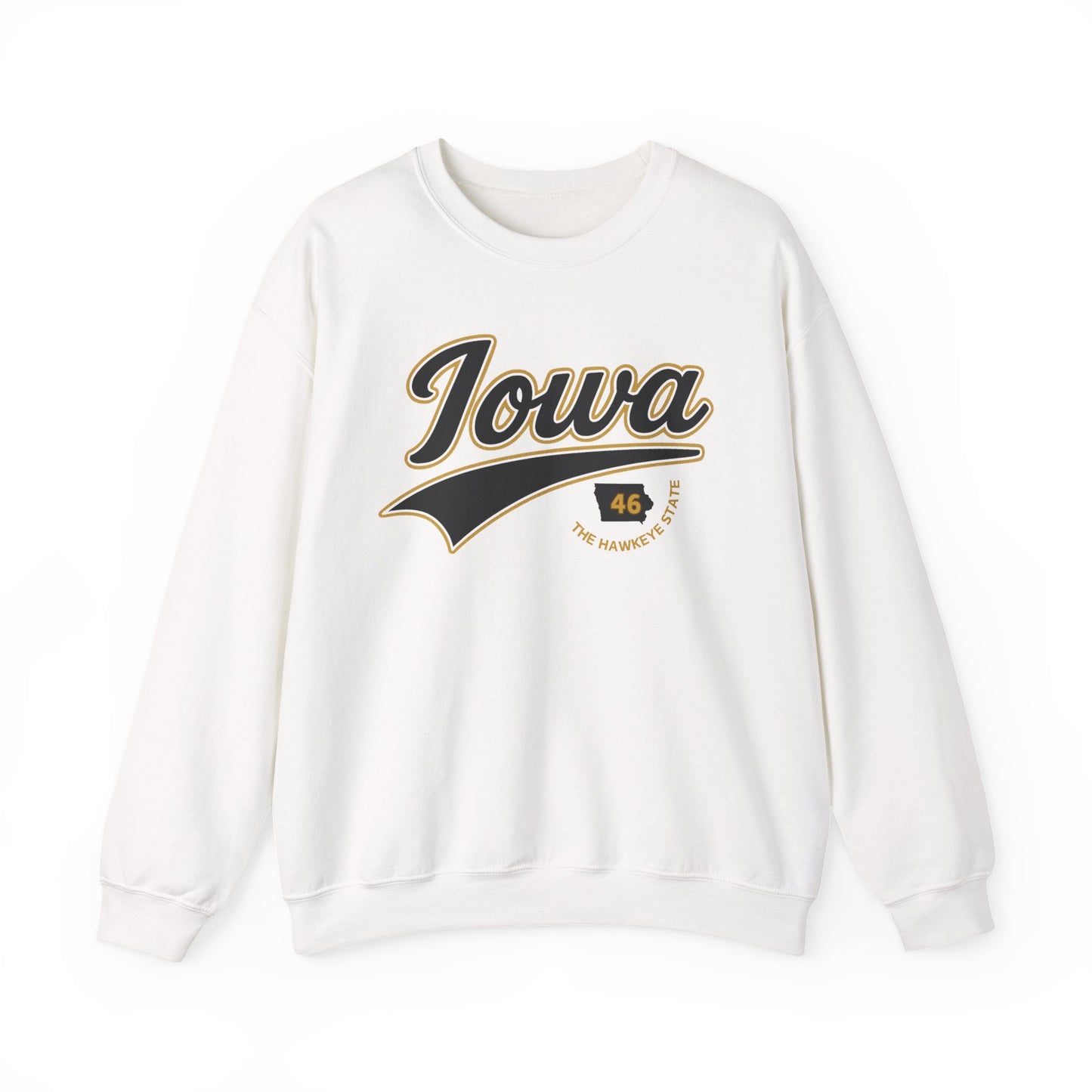 Iowa The Hawkeye State Sweatshirt - Gildan Crewneck Sweatshirt