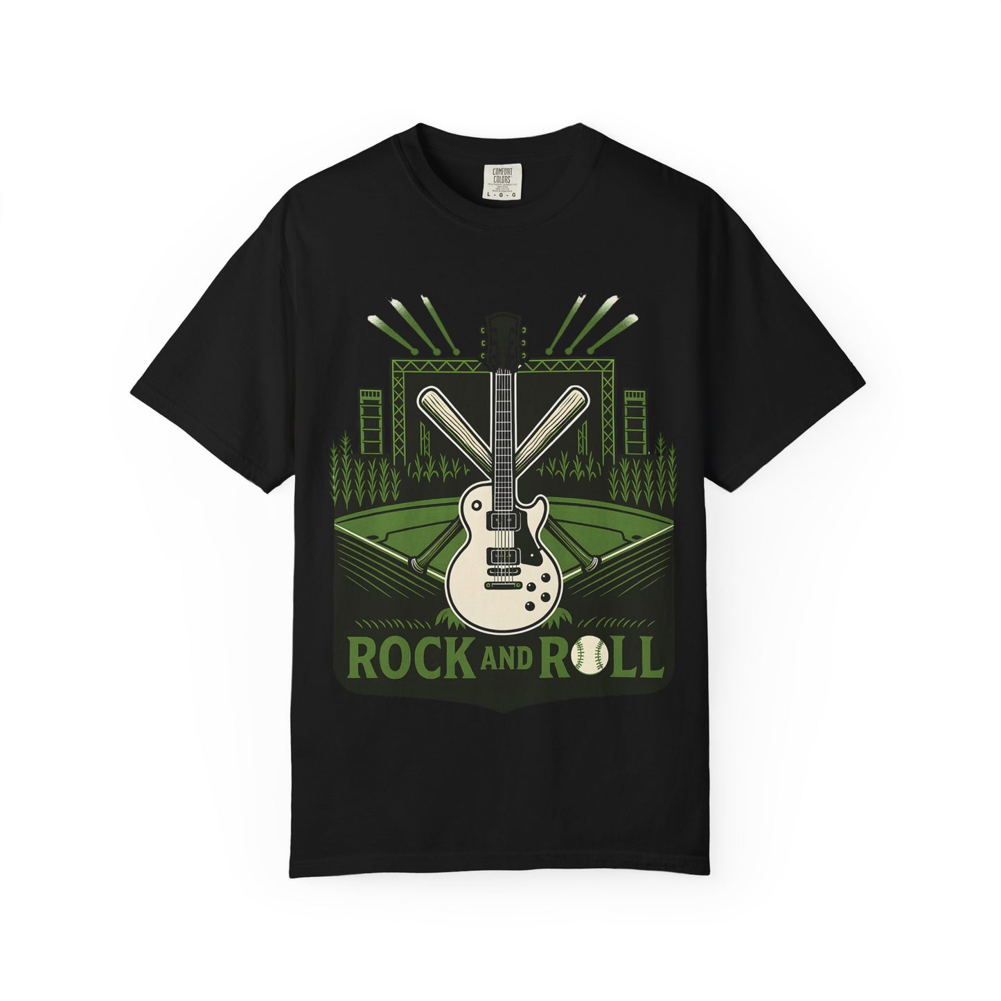 Baseball - Rock and Roll - Unisex Comfort Colors T-Shirt