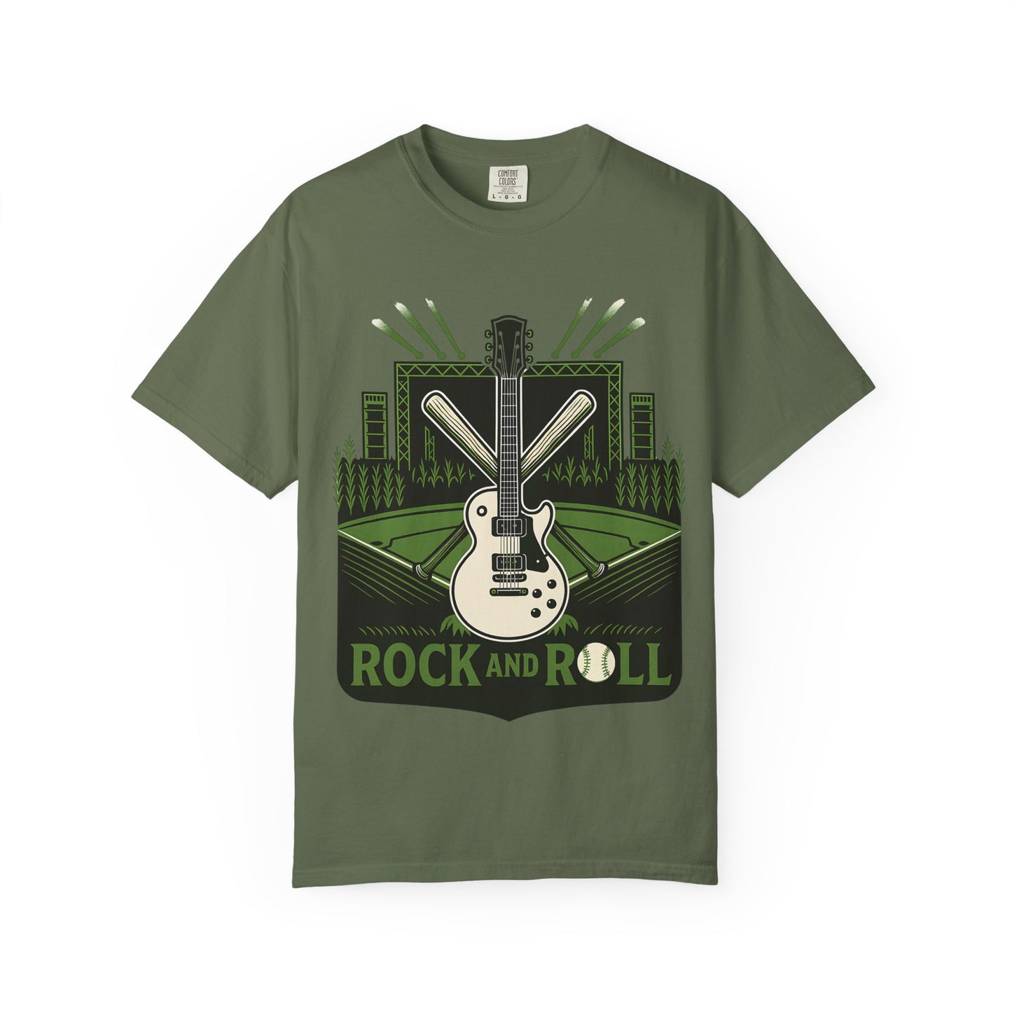 Baseball - Rock and Roll - Unisex Comfort Colors T-Shirt