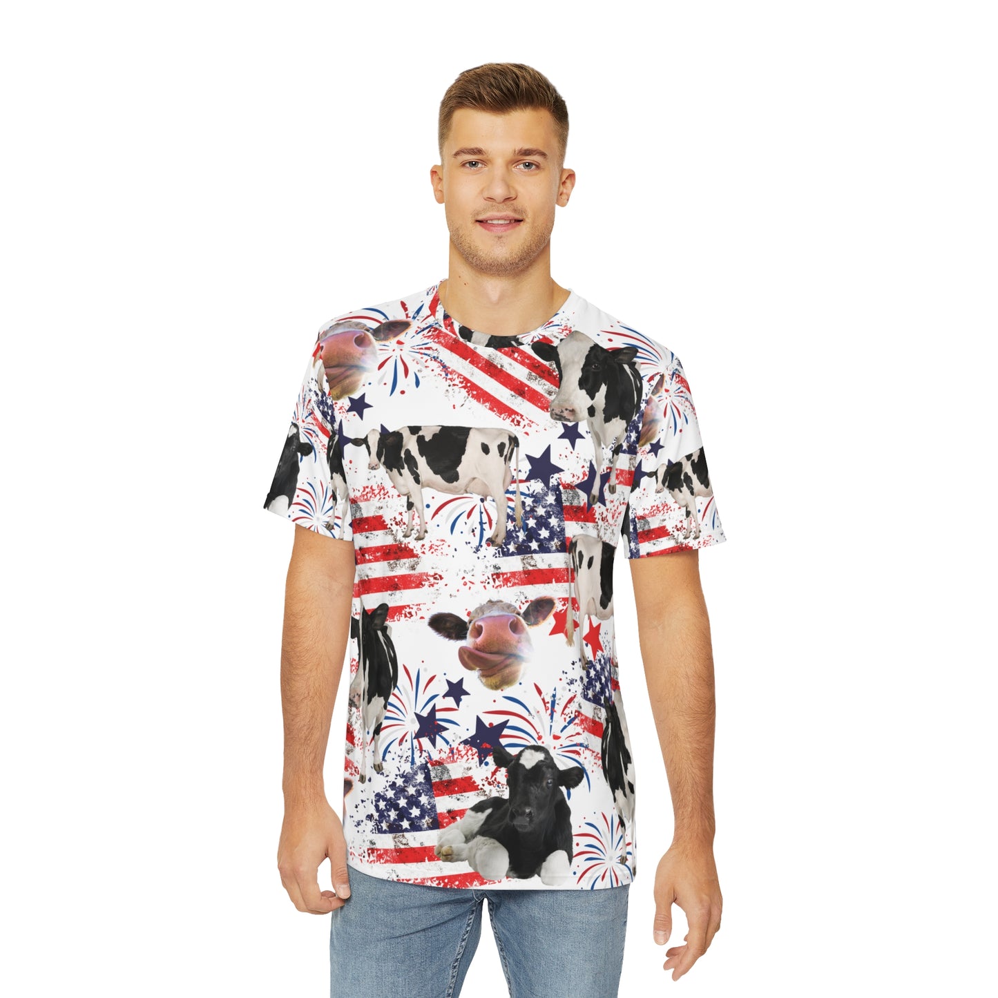 Patriotic Cow All Over Shirt