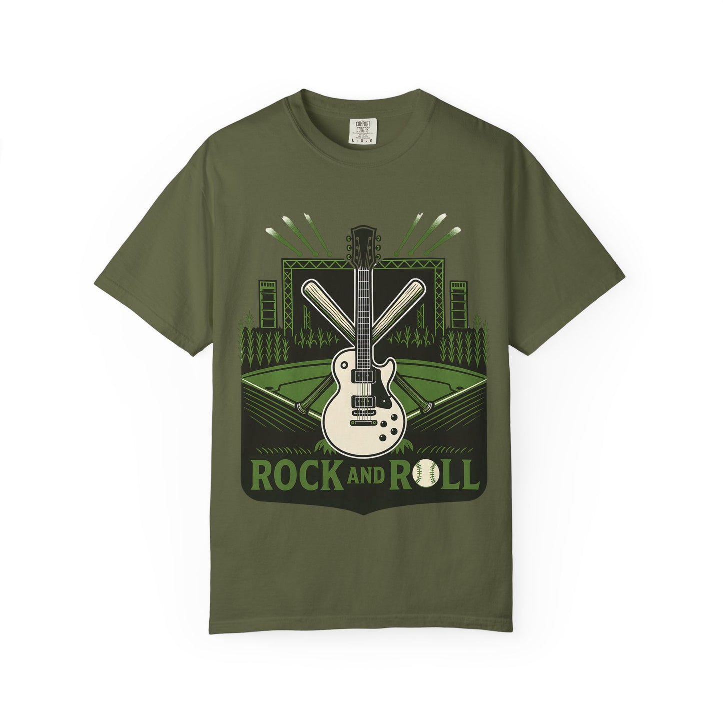 Baseball - Rock and Roll - Unisex Comfort Colors T-Shirt