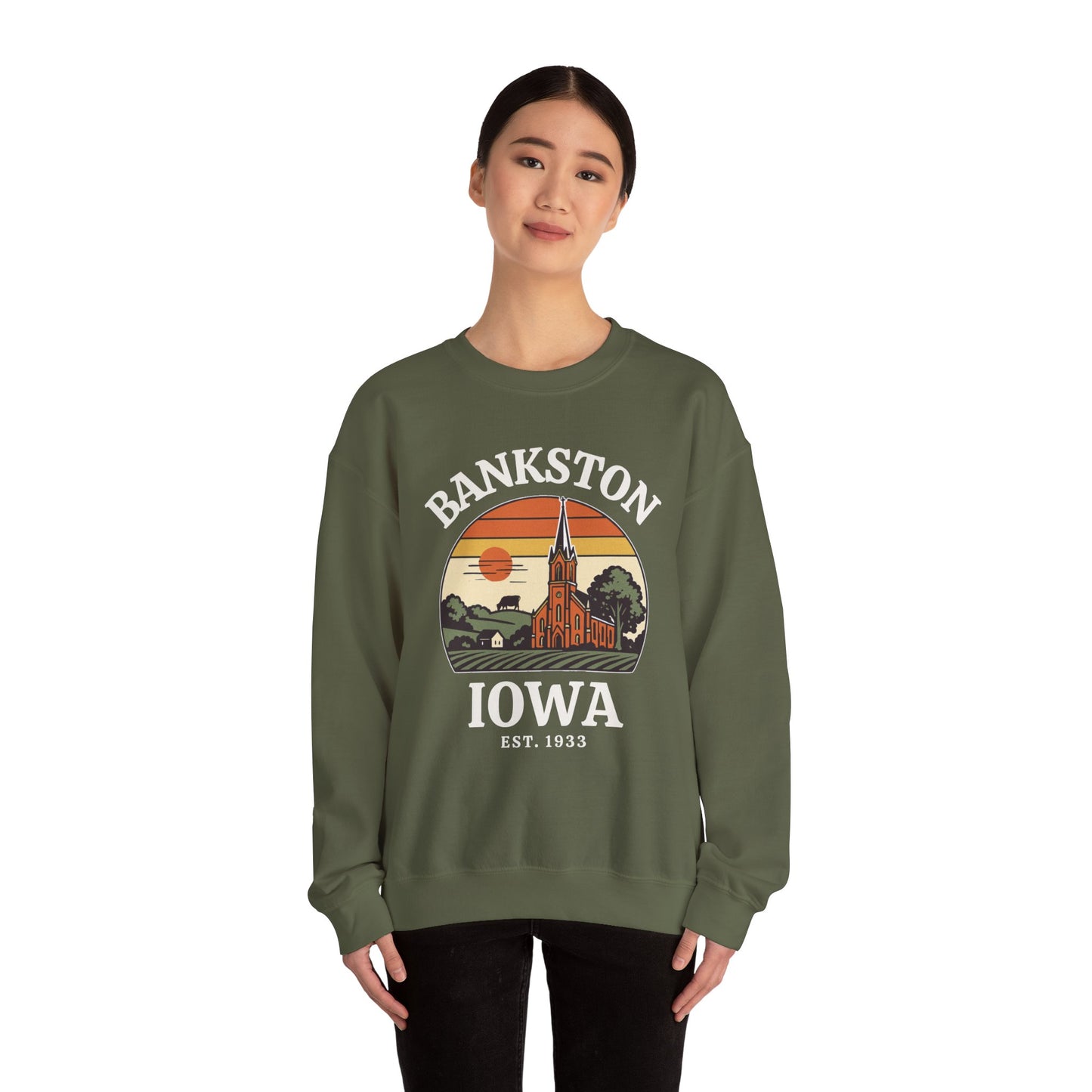 Bankston, IA - Crewneck Gildan Sweatshirt
