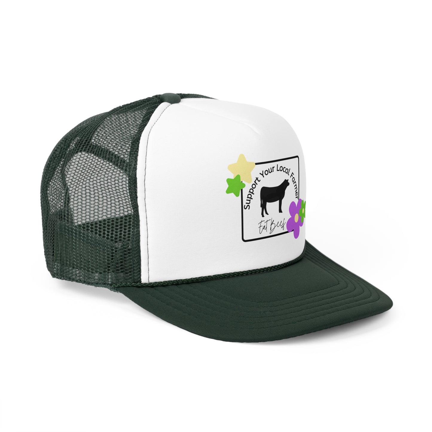 Support Your Local Farmer Eat Beef Trucker Hat