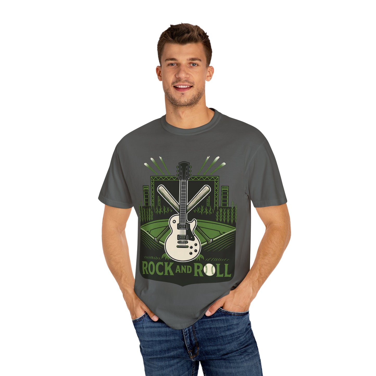 Baseball - Rock and Roll - Unisex Comfort Colors T-Shirt