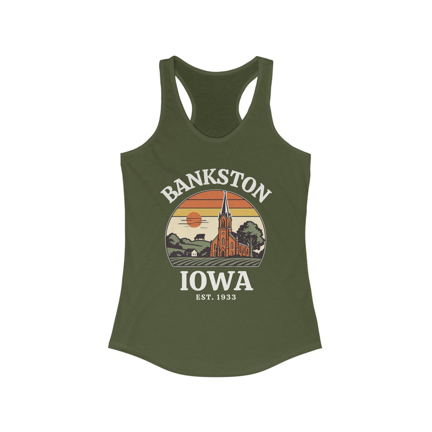 Bankston Iowa Vintage Racerback Tank