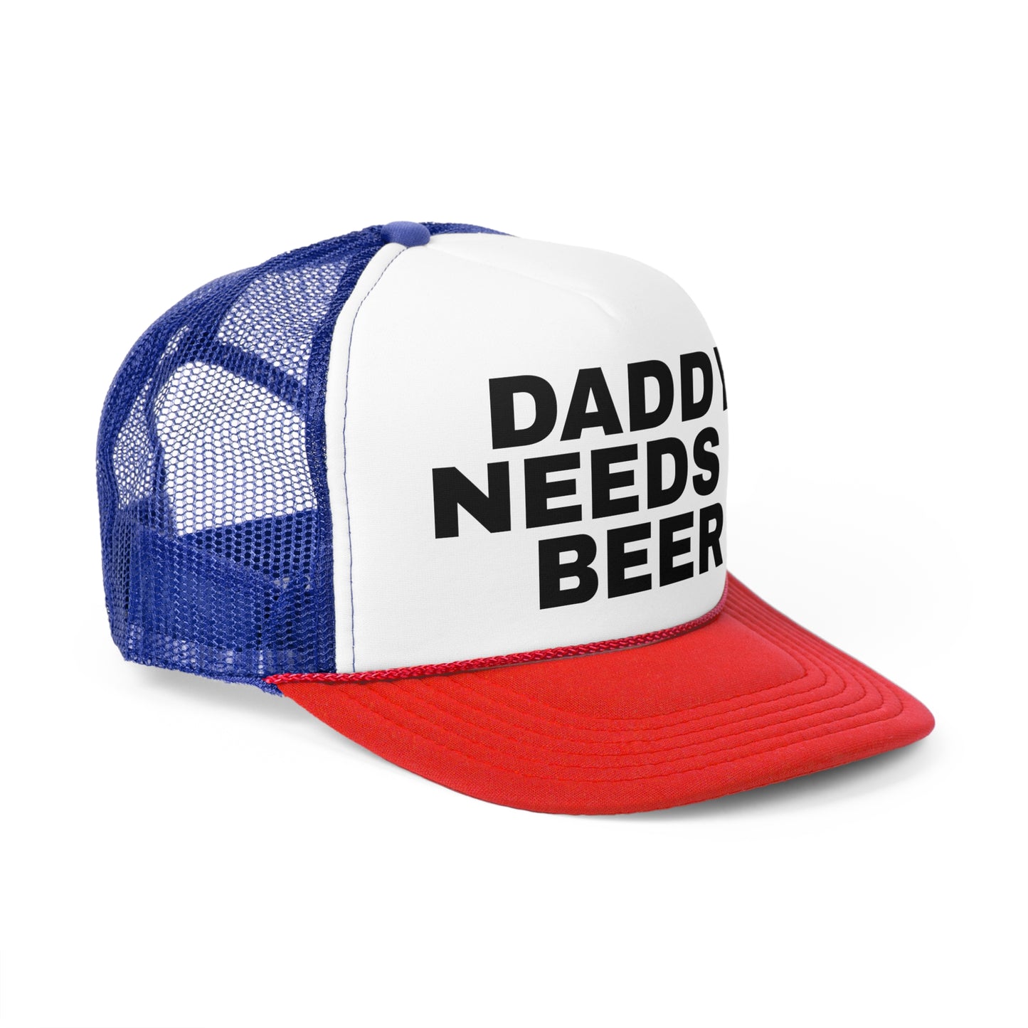 Daddy Needs A Beer" Trucker Hat. Funny Dad Hat Father's Gift. Adjustable Mesh Back Baseball Cap