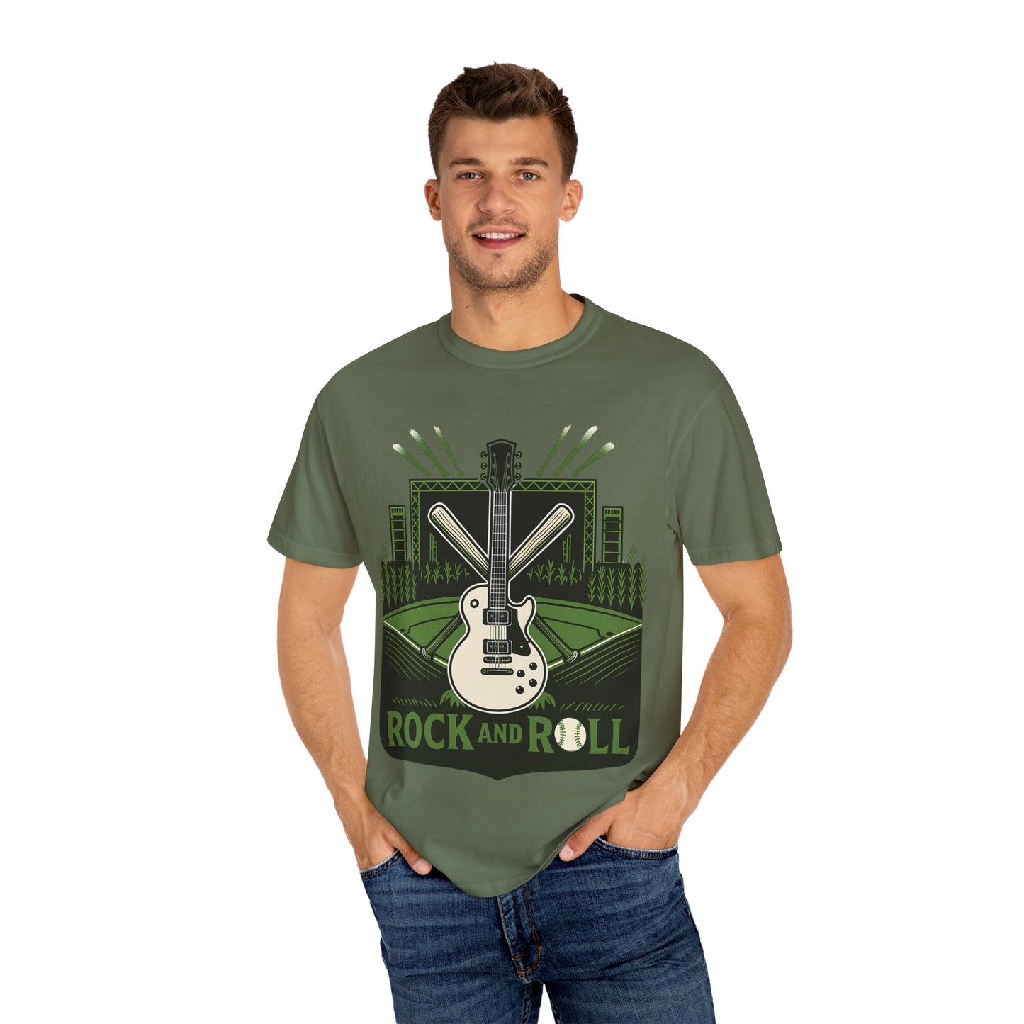 Baseball - Rock and Roll - Unisex Comfort Colors T-Shirt