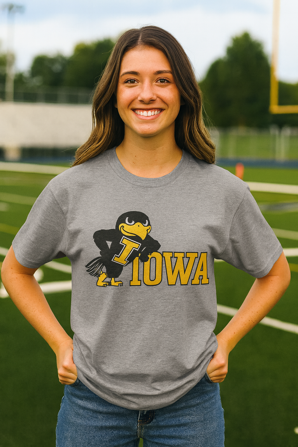 Herky- Iowa - Gildan Heavy Cotton Tee