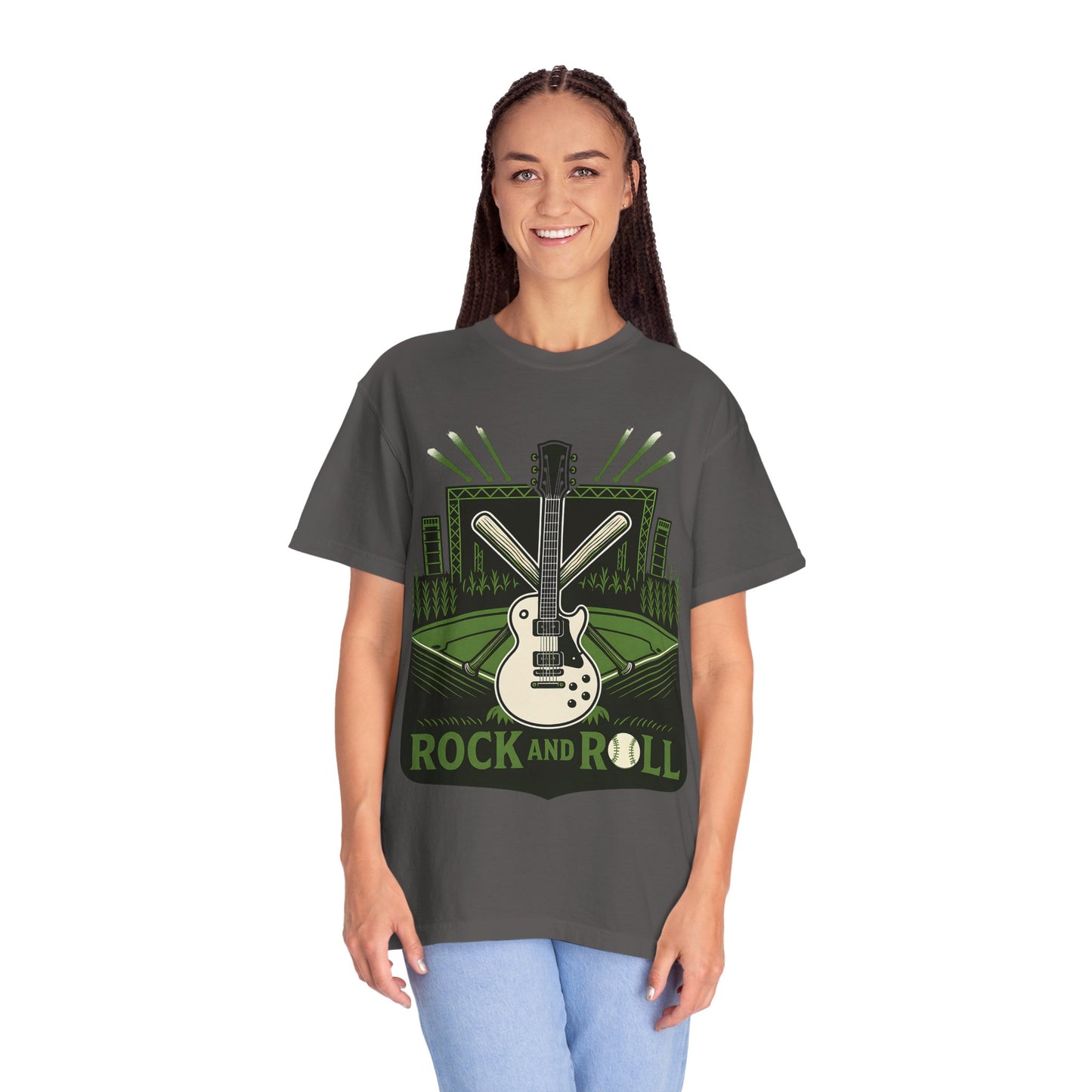 Baseball - Rock and Roll - Unisex Comfort Colors T-Shirt