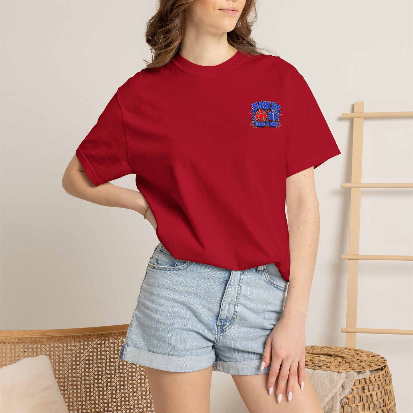 Cartoon Farley Fire & EMS T‑Shirt — Comfort Colors Unisex