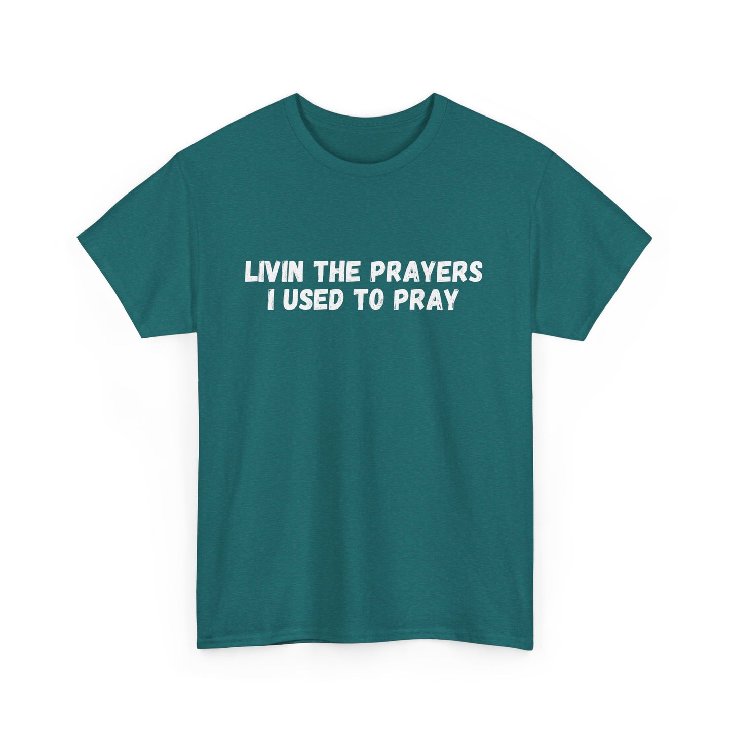 Livin the Prayers I used to Pray - Casual Unisex Gildan Heavy Cotton Tee