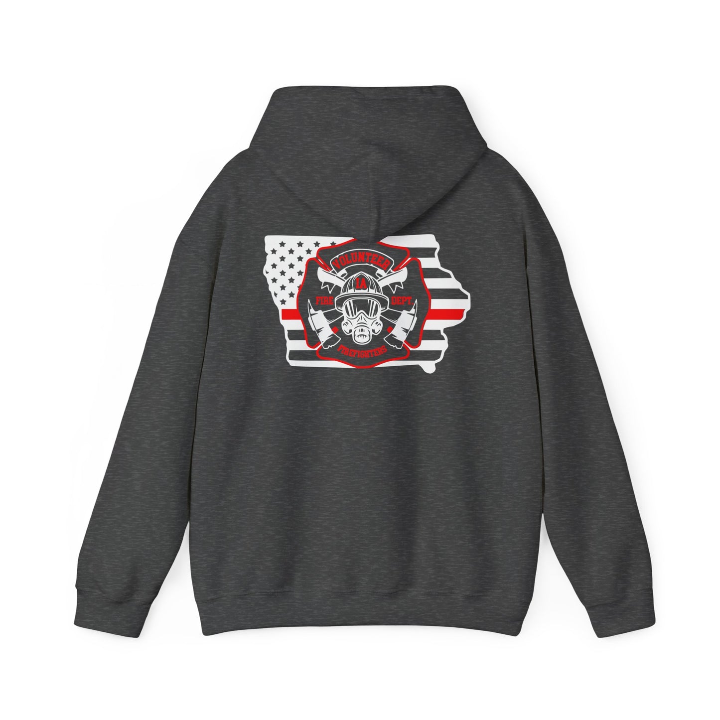 Iowa Volunteer Firefighter Hoodie | Unisex Gildan Heavy Hoodie