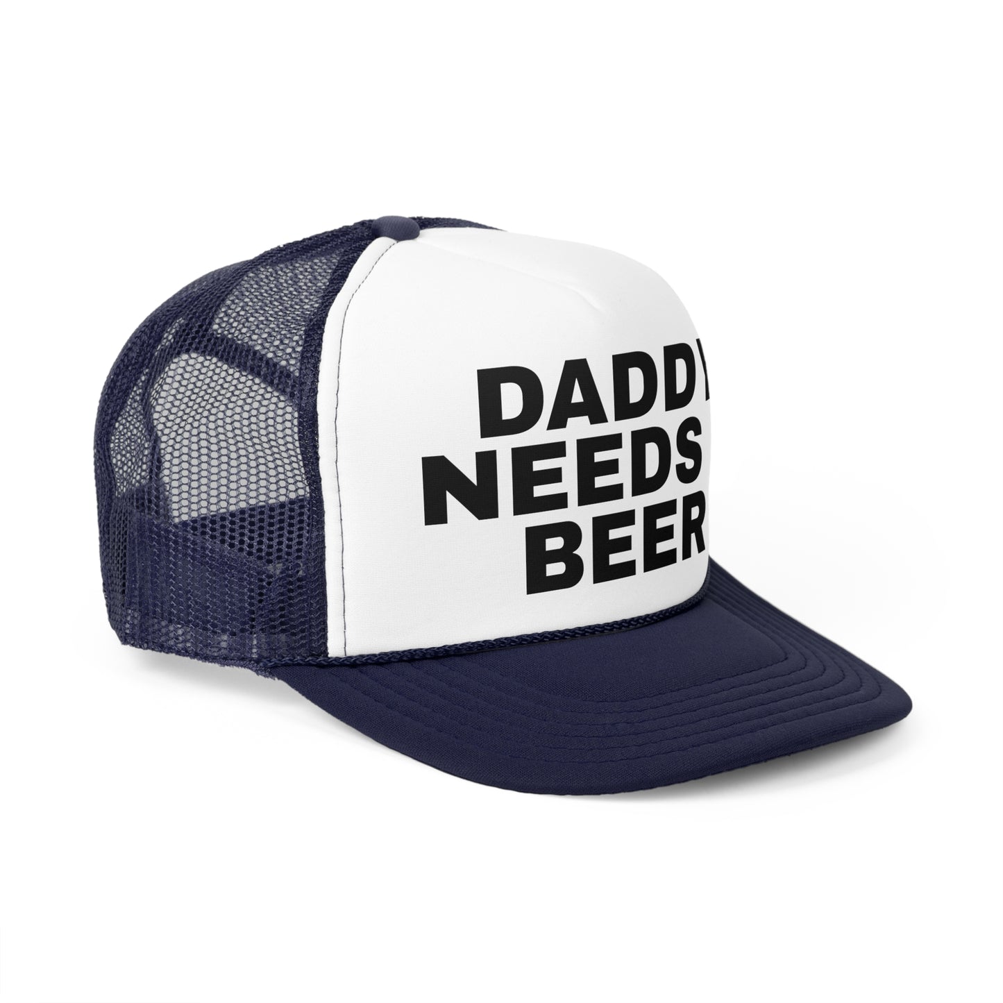 Daddy Needs A Beer" Trucker Hat. Funny Dad Hat Father's Gift. Adjustable Mesh Back Baseball Cap