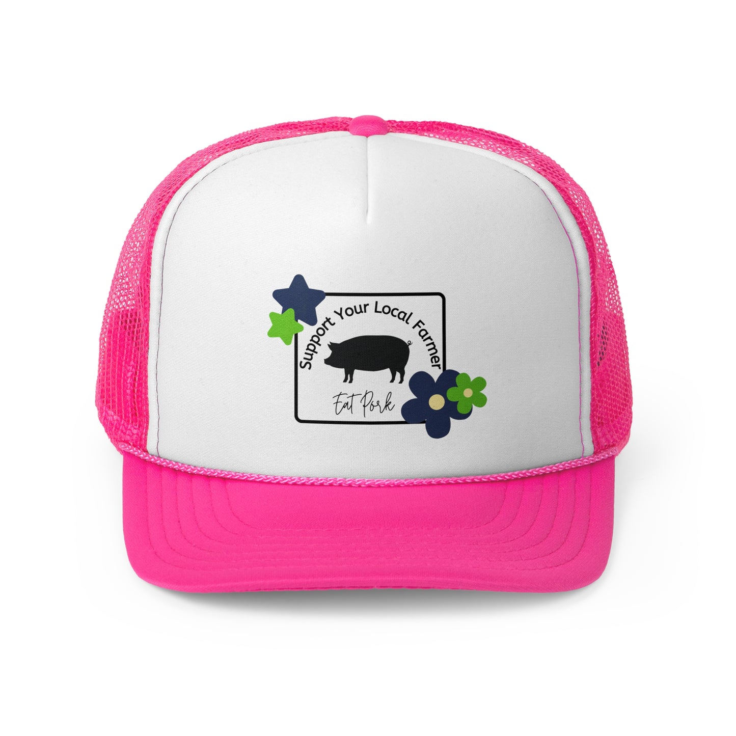 Support Local Farmers Trucker Hat - Eat Pork