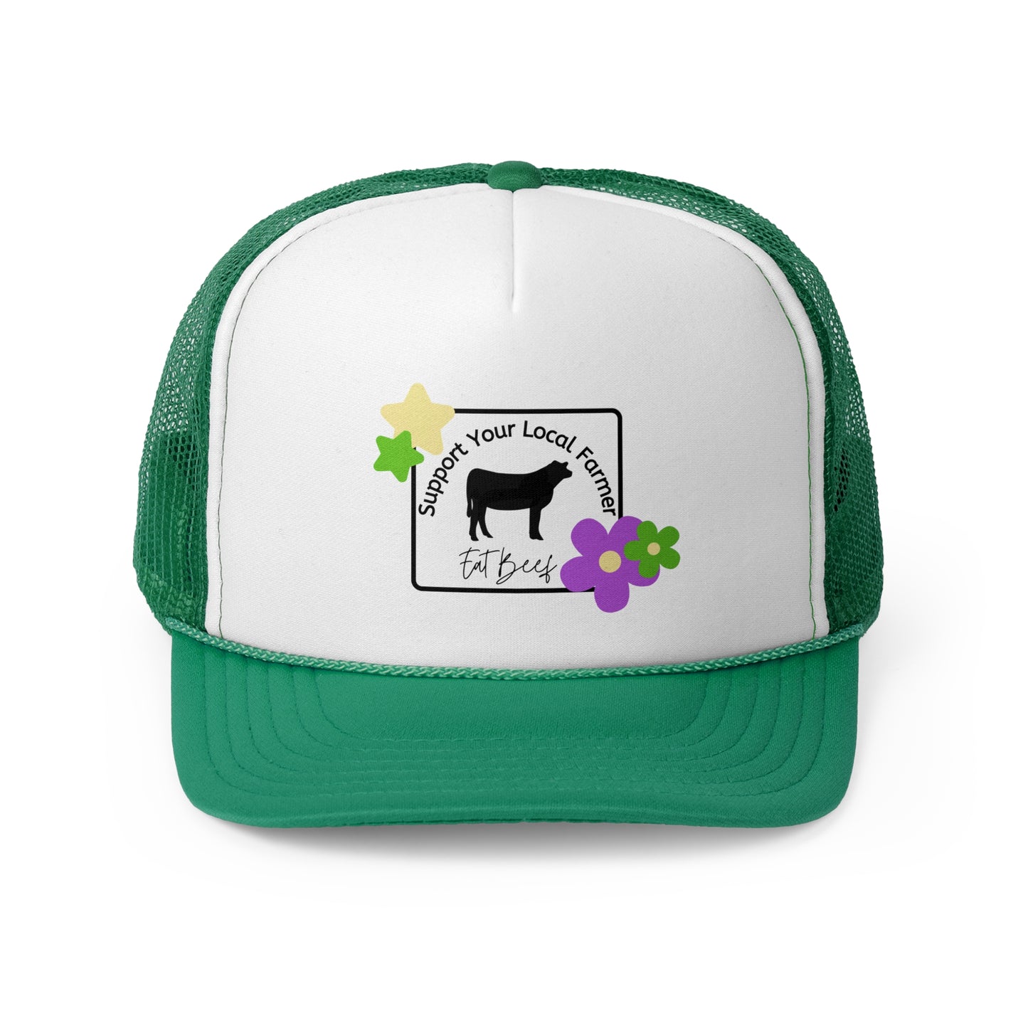 Support Your Local Farmer Eat Beef Trucker Hat