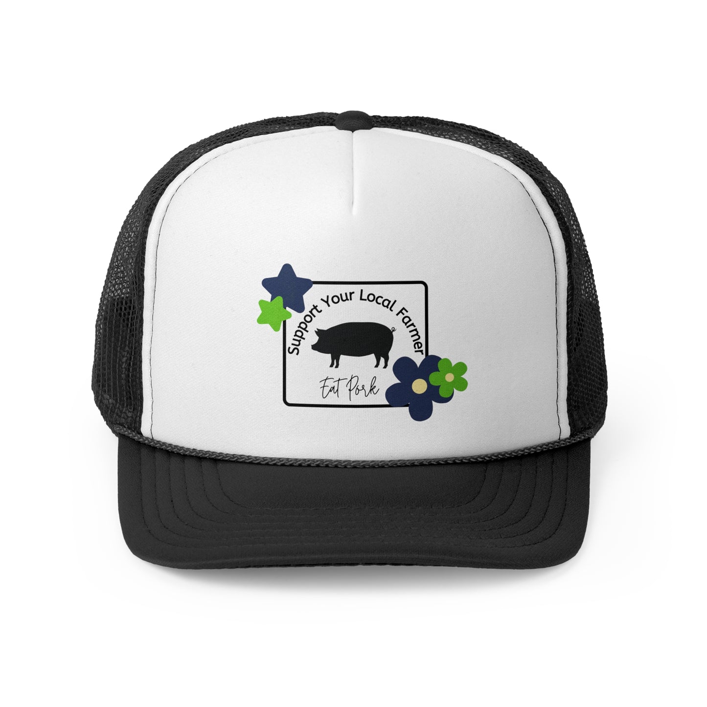 Support Local Farmers Trucker Hat - Eat Pork