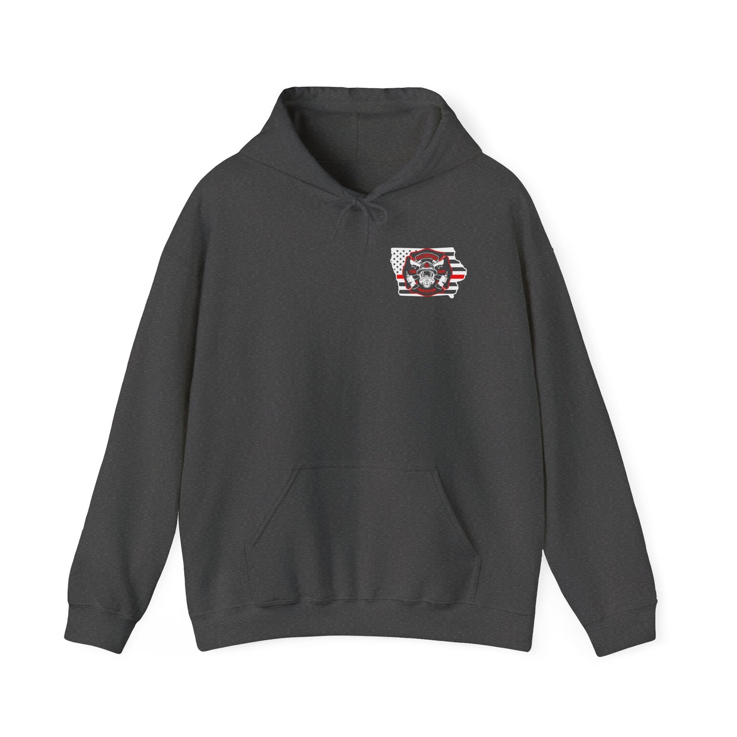 Iowa Volunteer Firefighter Hoodie | Unisex Gildan Heavy Hoodie