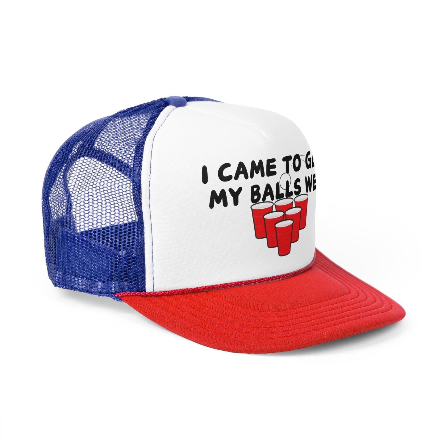I Came to Get My Balls Wet Beer Pong Trucker Hat Funny Party Cap
