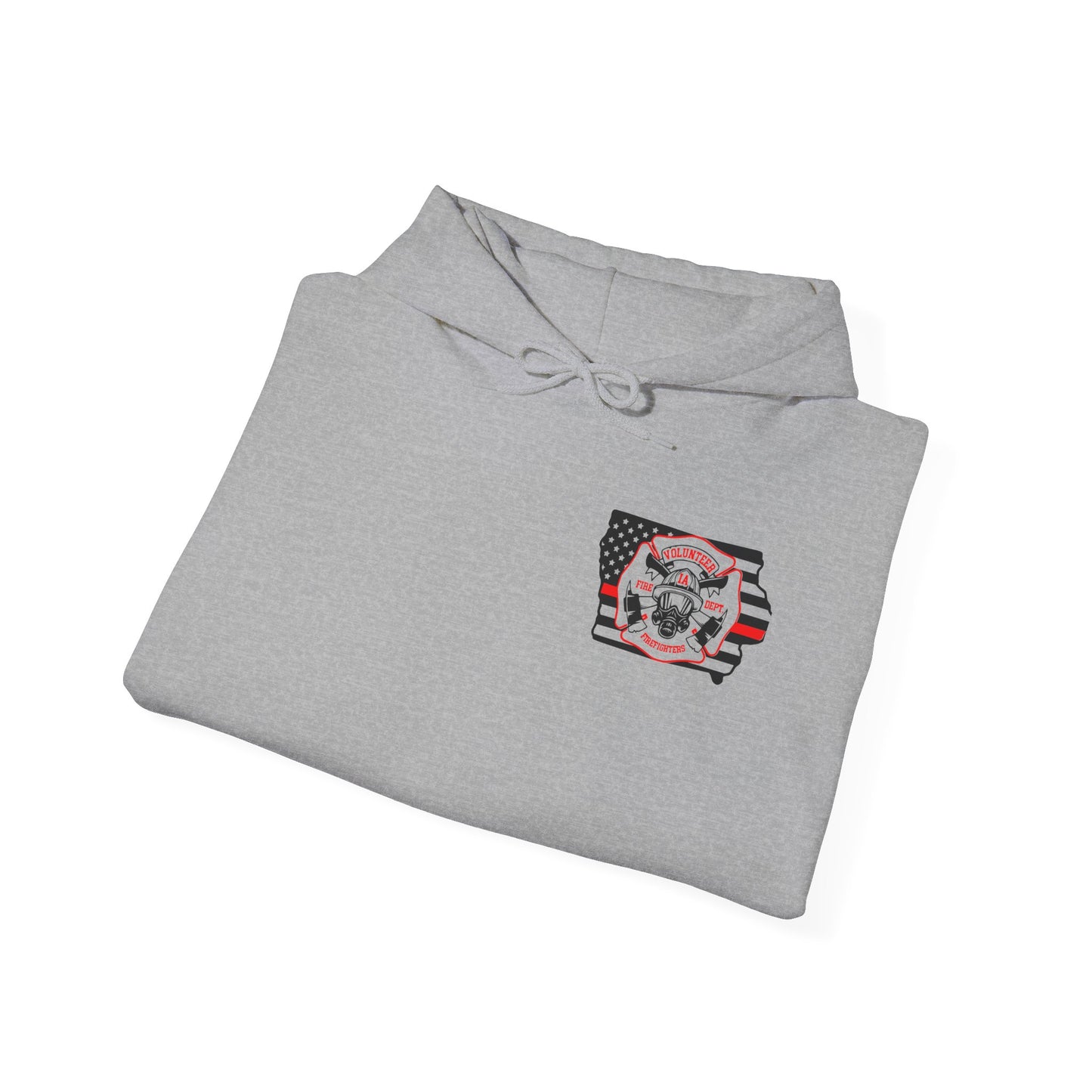 Iowa Volunteer Firefighter Hoodie | Unisex Gildan Heavy Hoodie