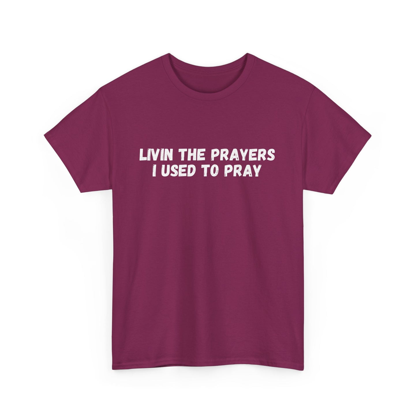 Livin the Prayers I used to Pray - Casual Unisex Gildan Heavy Cotton Tee