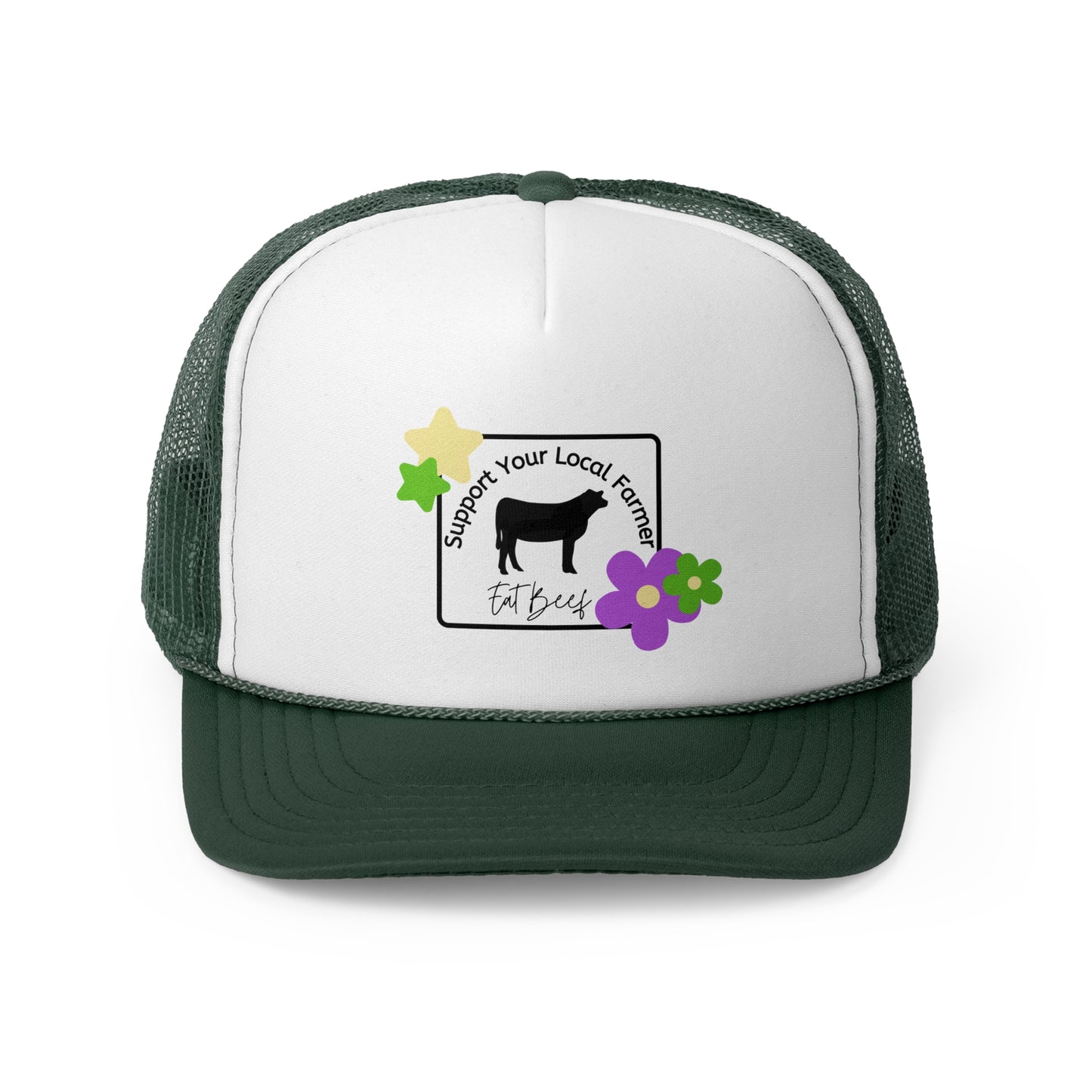 Support Your Local Farmer Eat Beef Trucker Hat