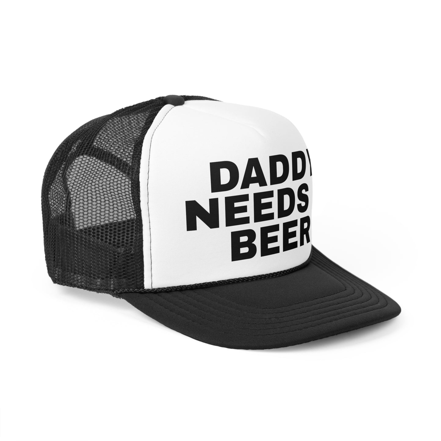 Daddy Needs A Beer" Trucker Hat. Funny Dad Hat  Father's Gift. Adjustable Mesh Back Baseball Cap
