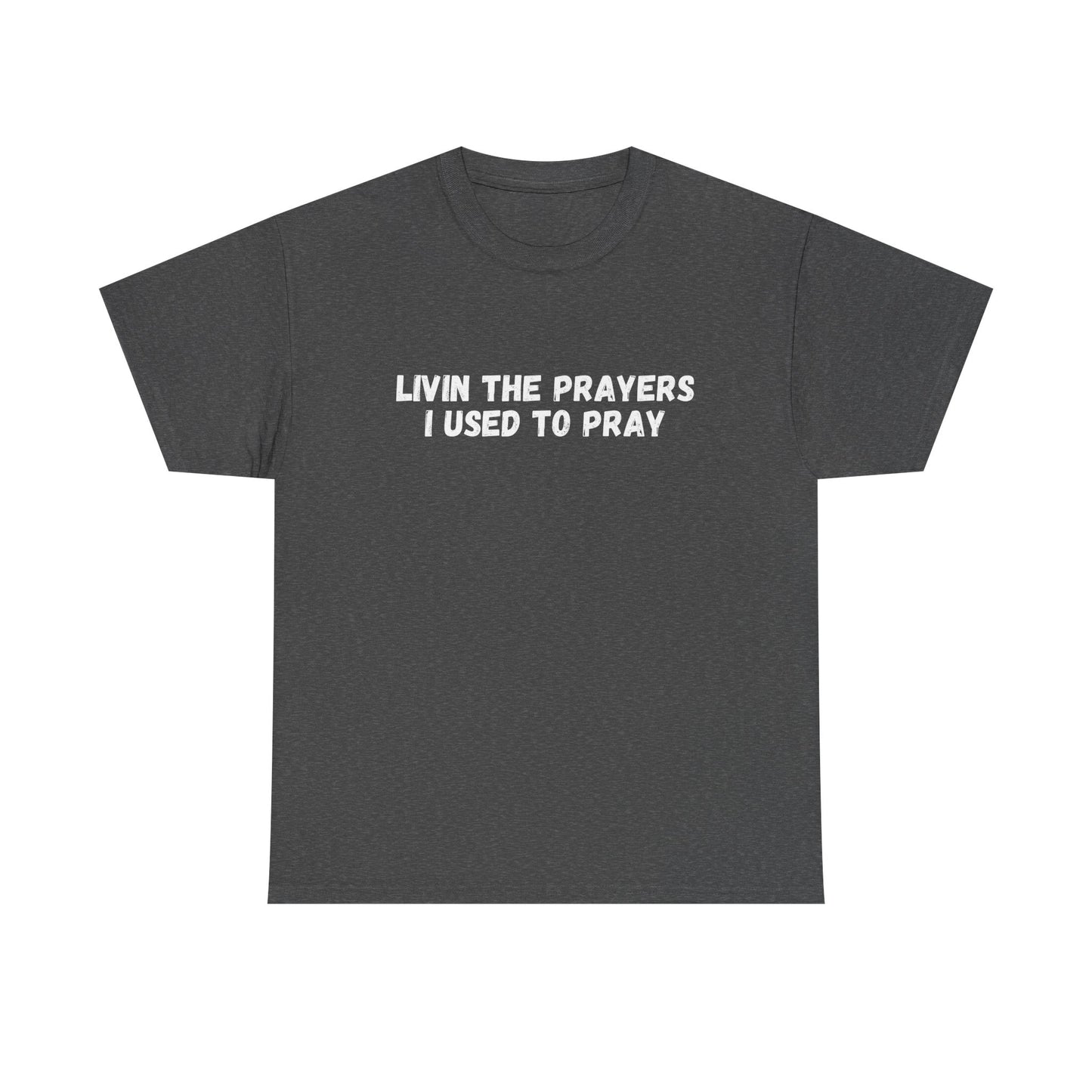 Livin the Prayers I used to Pray - Casual Unisex Gildan Heavy Cotton Tee