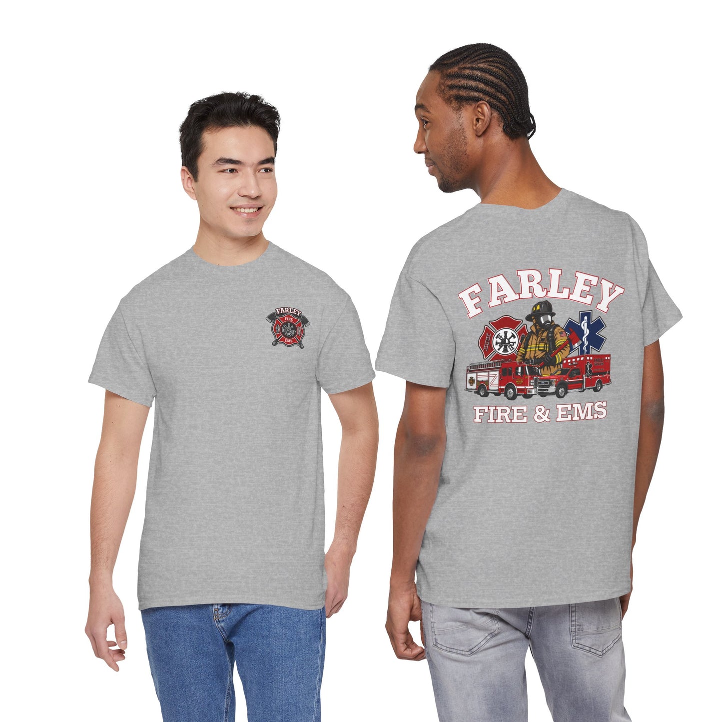 Farley Fire & EMS T-Shirt -Bunker Gear - Gildan Heavy Tee