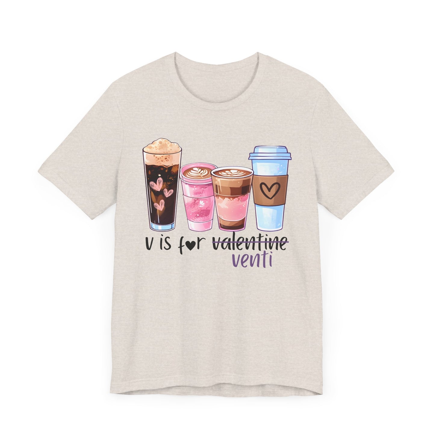 Trendy Coffee Lovers T-Shirt - "Venti" Coffee Graphic Bella Canvas Tee