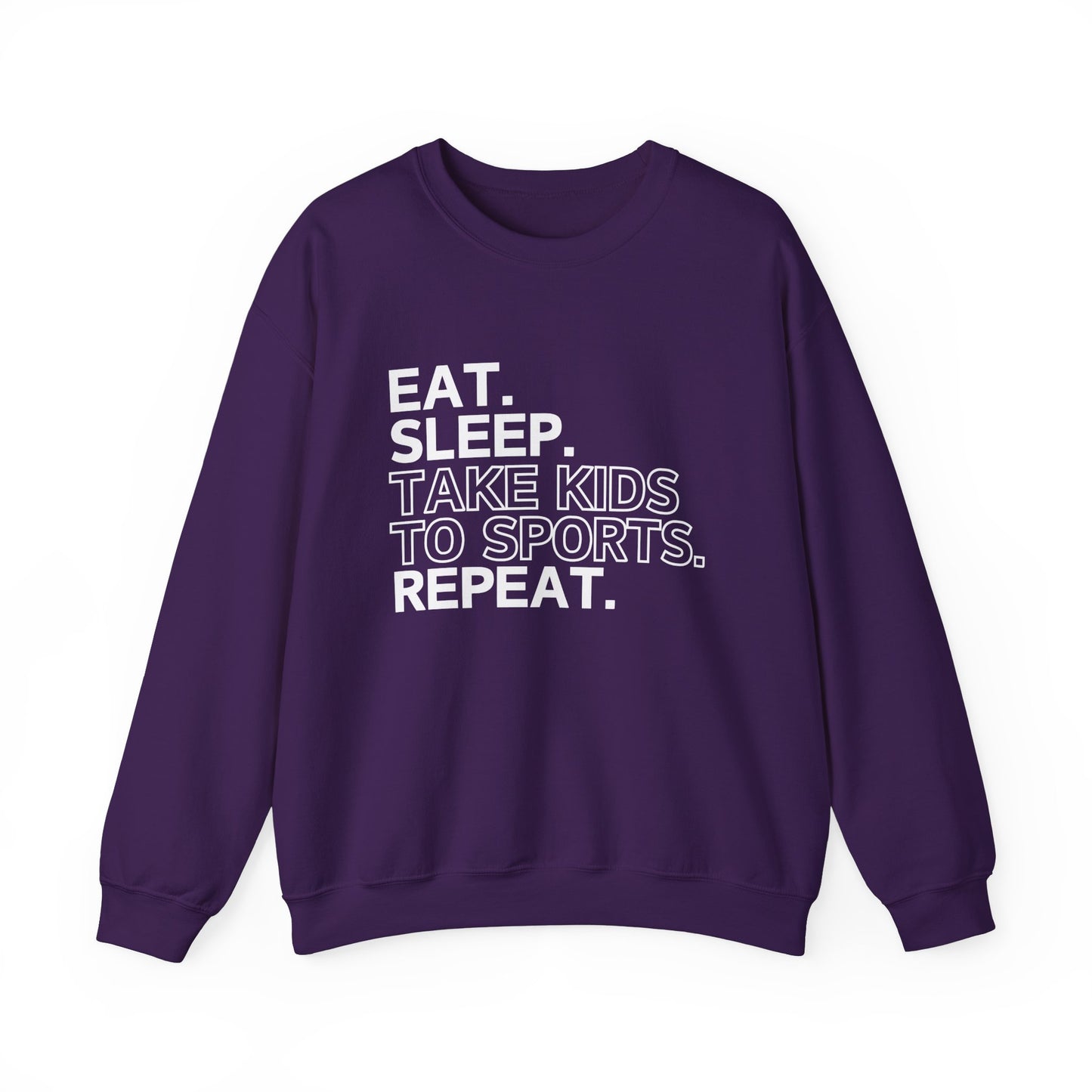 Eat Sleep Take Kids to Sports Repeat - Gildan Crewneck Sweatshirt