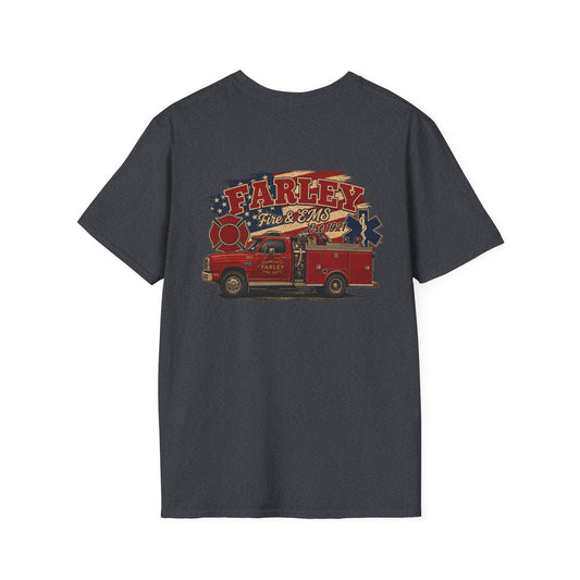 Vintage Farley Fire & EMS T-Shirt - Gildan Softstyle