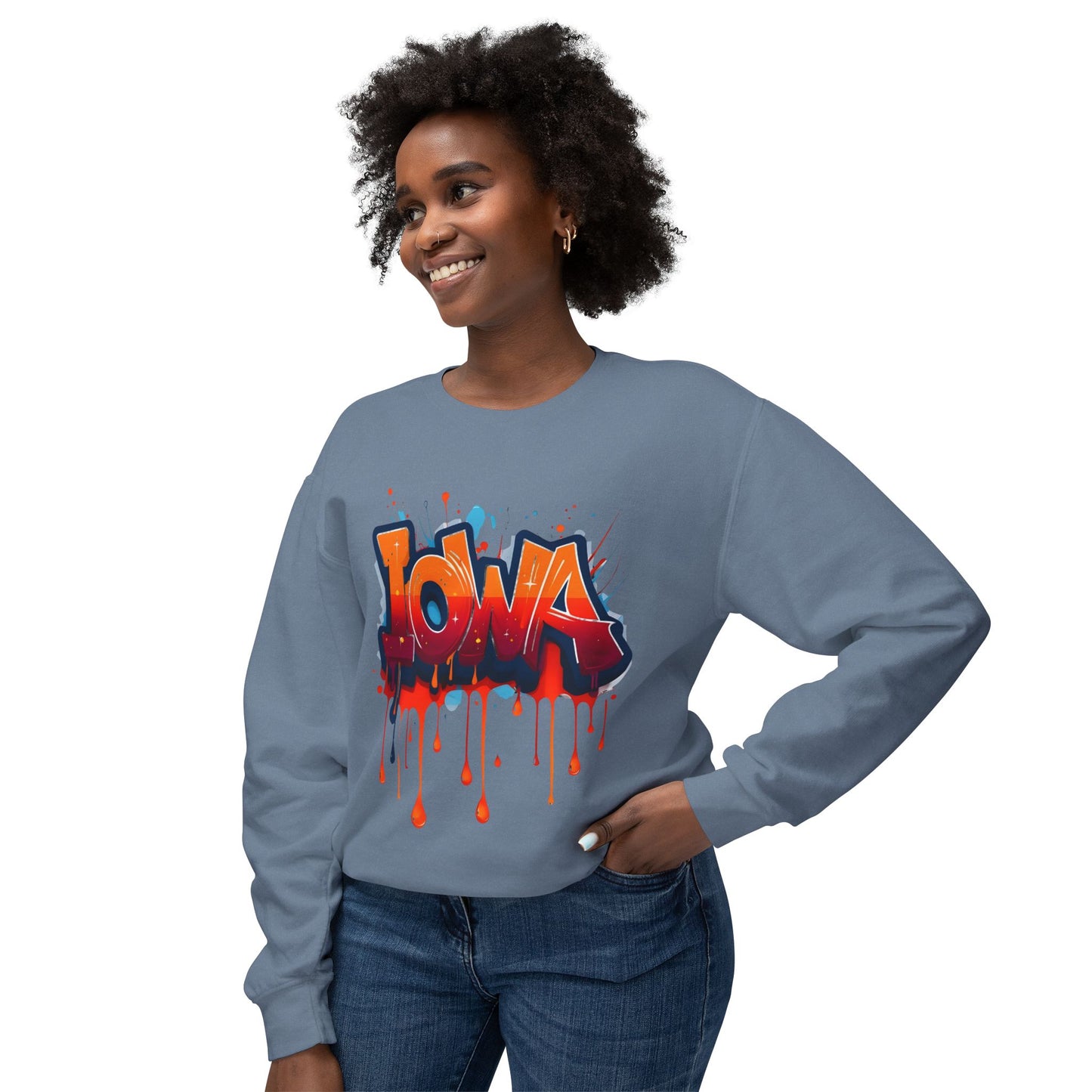 Iowa Graffiti Drip Sweatshirt - Comfort Colors Crewneck