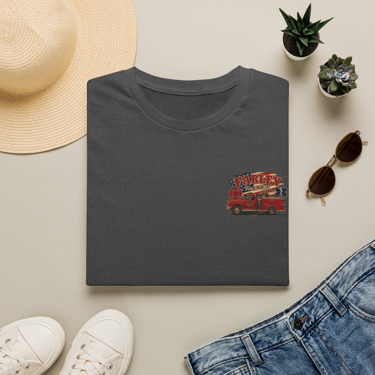 Vintage Farley Fire & EMS T-Shirt - Gildan Softstyle