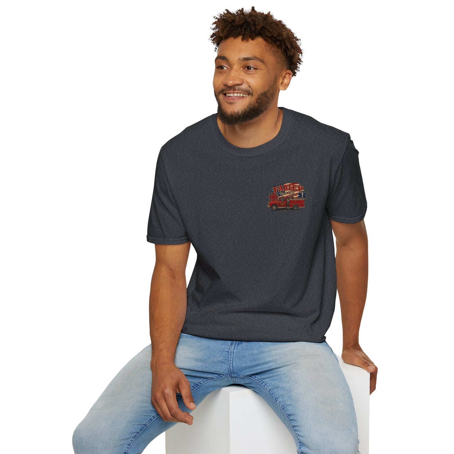 Vintage Farley Fire & EMS T-Shirt - Gildan Softstyle