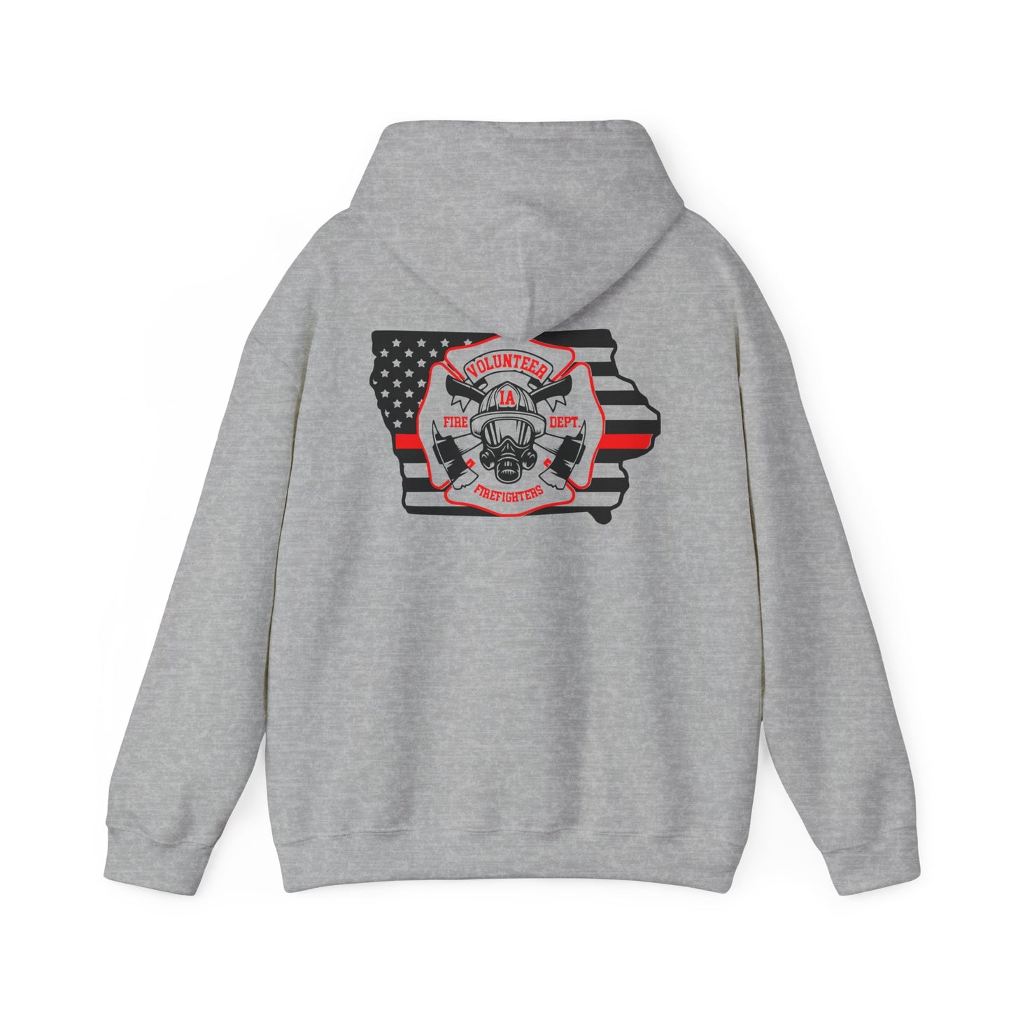 Iowa Volunteer Firefighter Hoodie | Unisex Gildan Heavy Hoodie