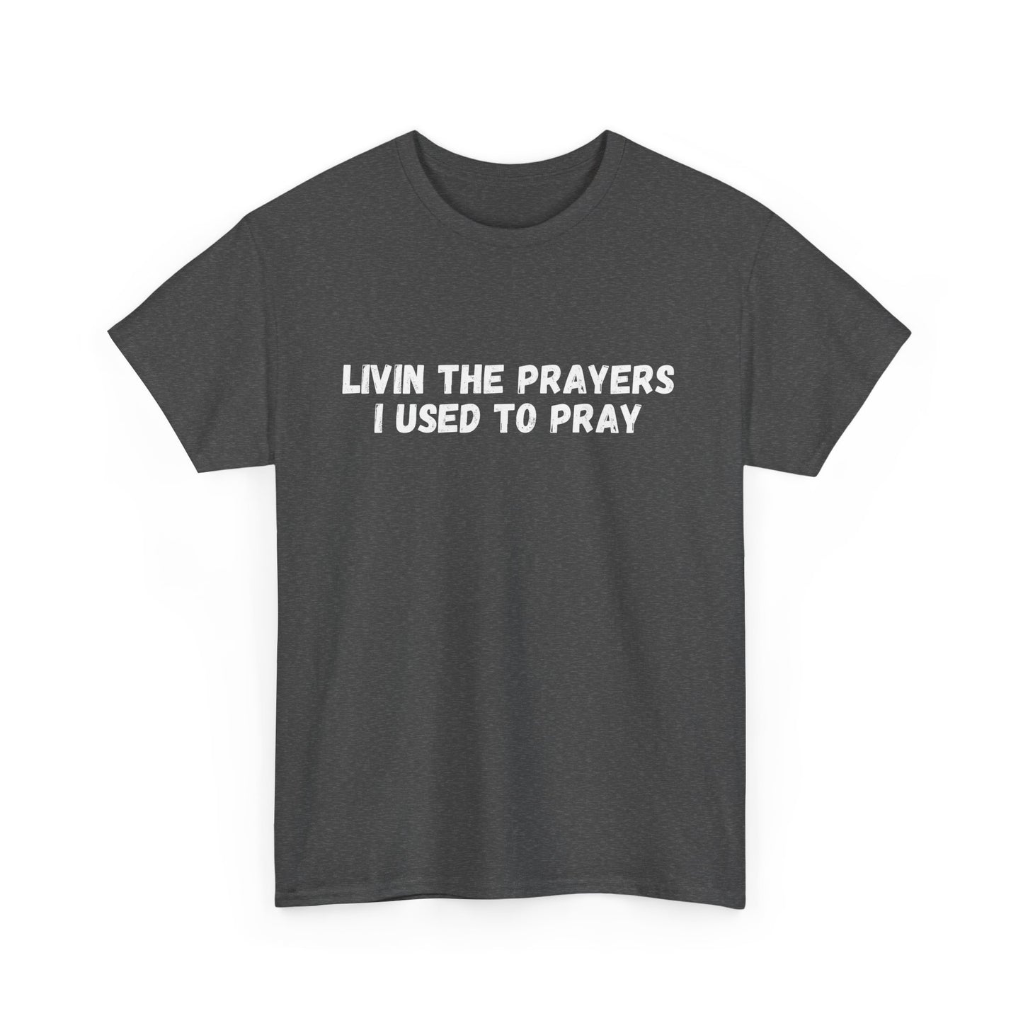 Livin the Prayers I used to Pray - Casual Unisex Gildan Heavy Cotton Tee