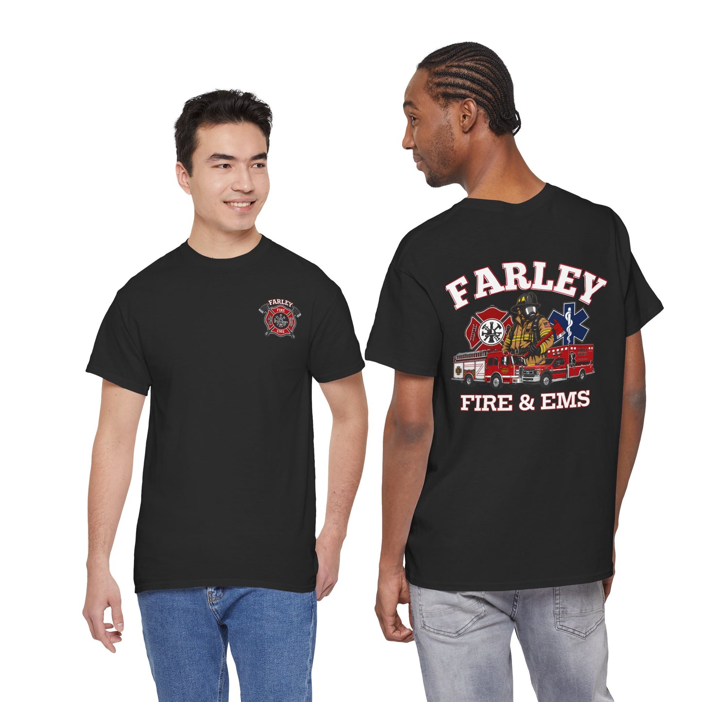 Farley Fire & EMS T-Shirt -Bunker Gear - Gildan Heavy Tee