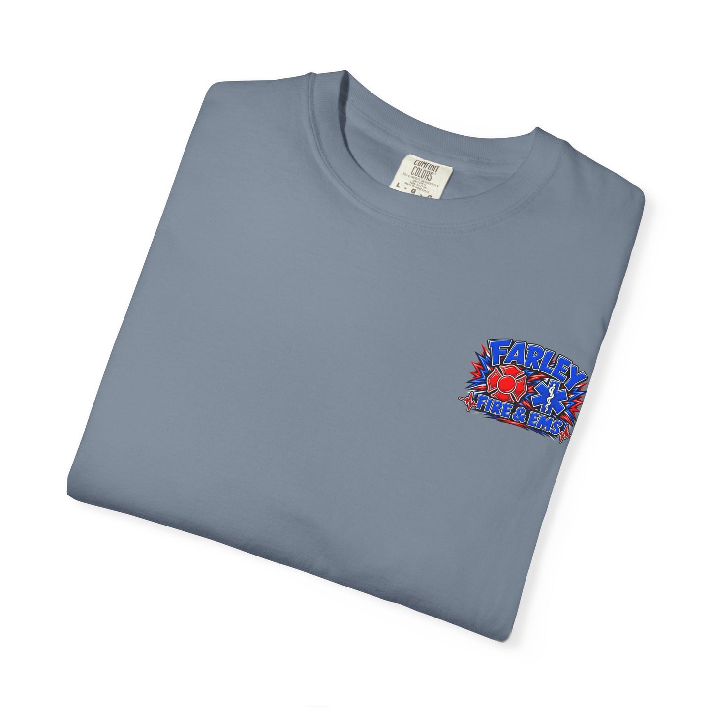 Cartoon Farley Fire & EMS T‑Shirt — Comfort Colors Unisex