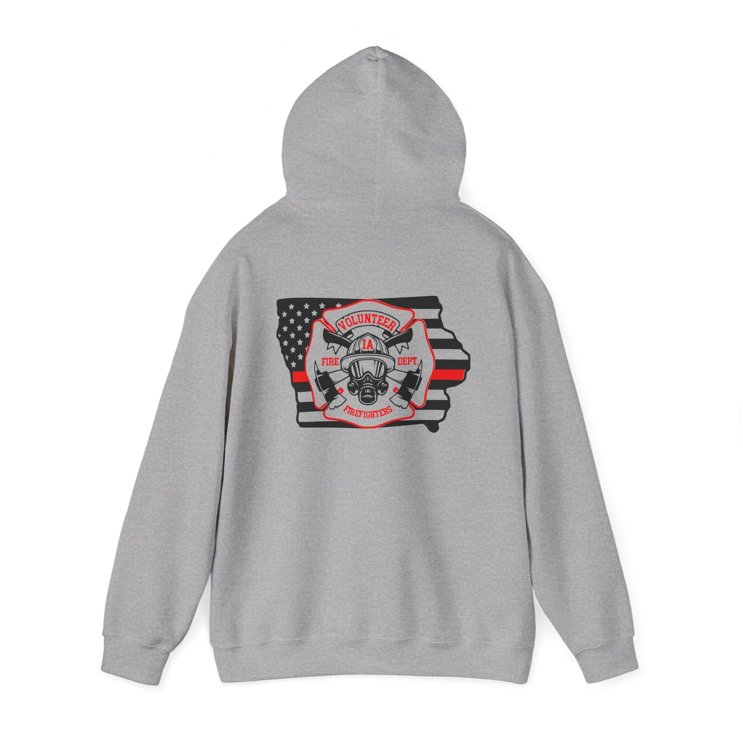 Iowa Volunteer Firefighter Hoodie | Unisex Gildan Heavy Hoodie