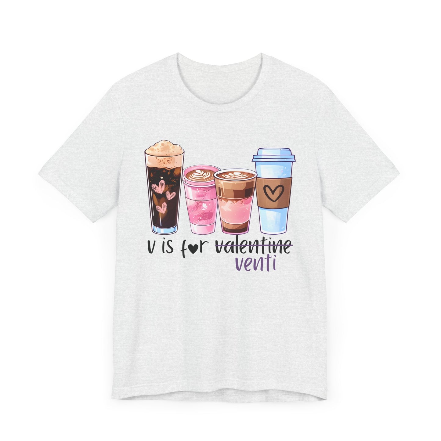 Trendy Coffee Lovers T-Shirt - "Venti" Coffee Graphic Bella Canvas Tee
