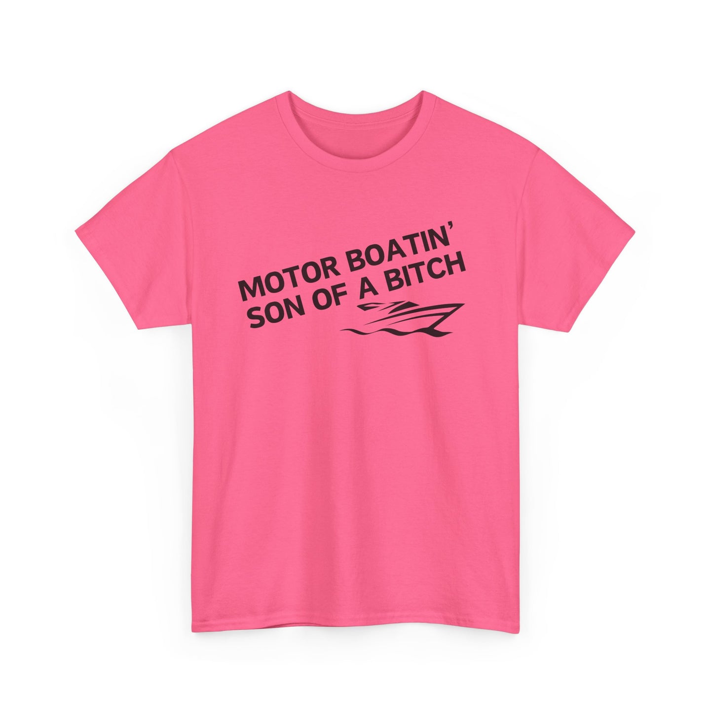 Motor Boatin' Son of a Bitch Unisex Heavy Cotton Tee, Funny Boat Lover Shirt, Nautical Gift, Casual Humor Top, Gift for Dad, Boating Apparel